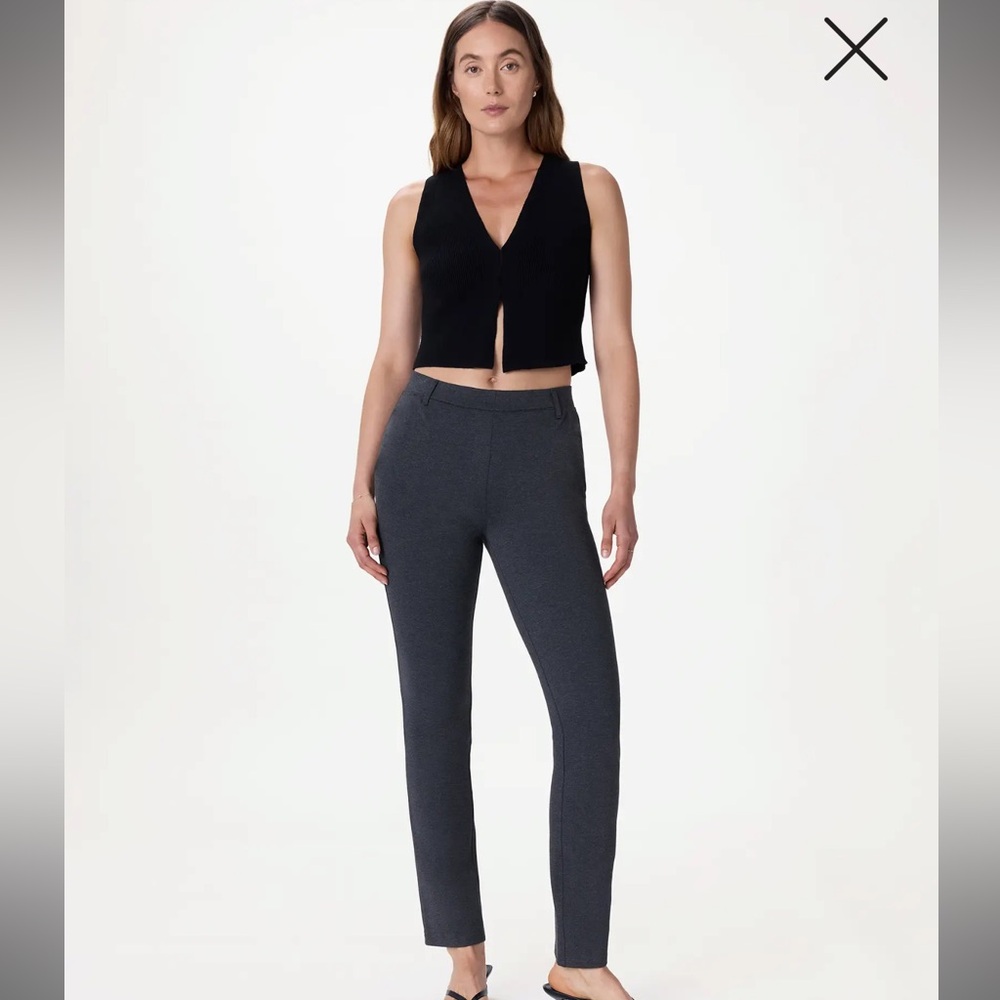 NWTQuince Ultra-Stretch Ponte Straight Leg Pants charcoal